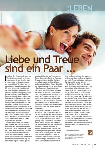 Perspektive 2011 06 liebe und treue