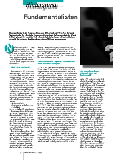 Perspektive 2002 06 fundamentalisten auf der abschussliste