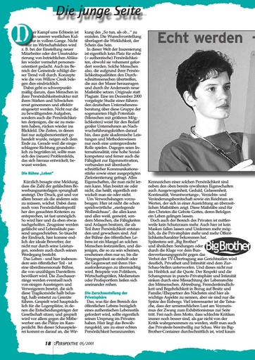 Perspektive 2001 05 echt werden echt sein