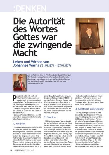 Perspektive 2012 05 die autoritaet des wortes gottes war die zwingende macht