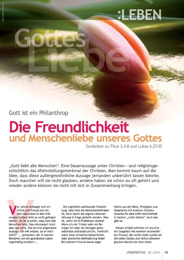 Perspektive 2010 02 die freundlichkeit und menschenliebe unseres gottes