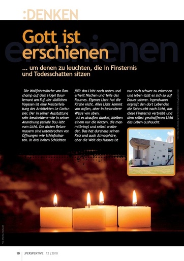 Perspektive 2010 12 gott ist erschienen