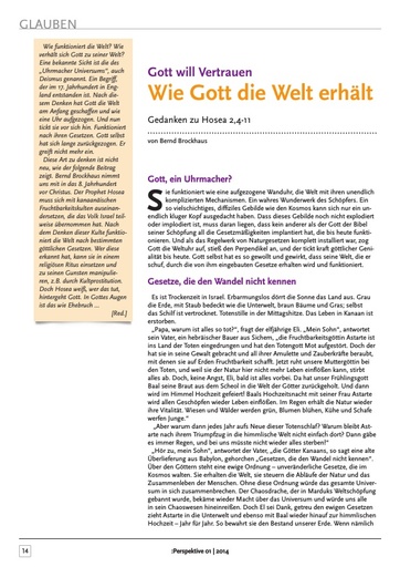 Perspektive 2014 01 wie gott die welt erhaelt