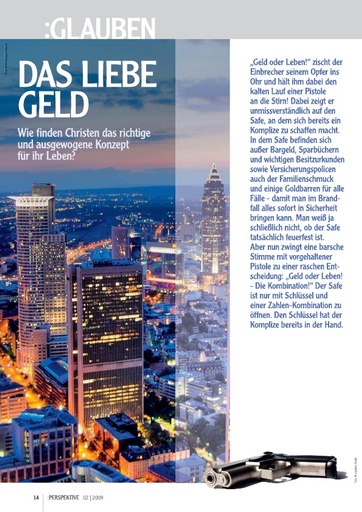 Perspektive 2009 02 das liebe geld