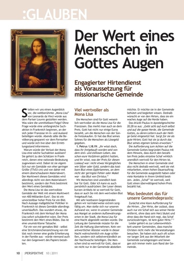 Perspektive 2011 10 der wert eines menschen in gottes augen