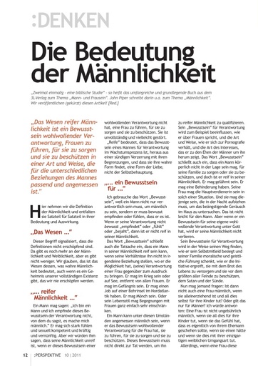 Perspektive 2011 10 die bedeutung der maennlichkeit