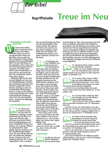 Perspektive 2004 06 treue im neuen testament