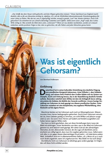Perspektive 2014 02 was ist eigentlich gehorsam