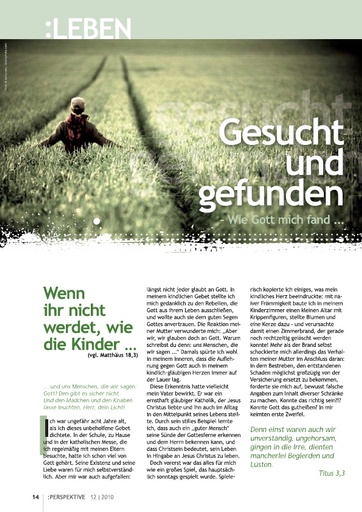 Perspektive 2010 12 gesucht und gefunden