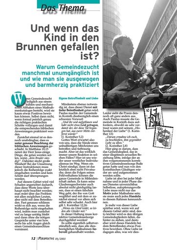 Perspektive 2003 05 und wenn das kind in den brunnen gefallen ist