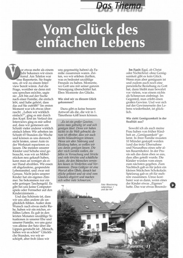 Perspektive 2003 09 vom glueck des einfachen lebens