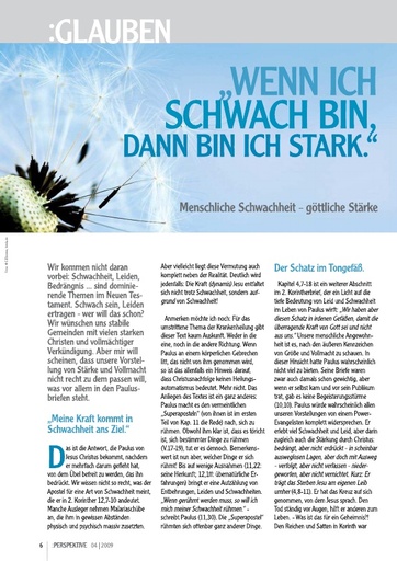 Perspektive 2009 04 wenn ich schwach bin dann bin ich stark