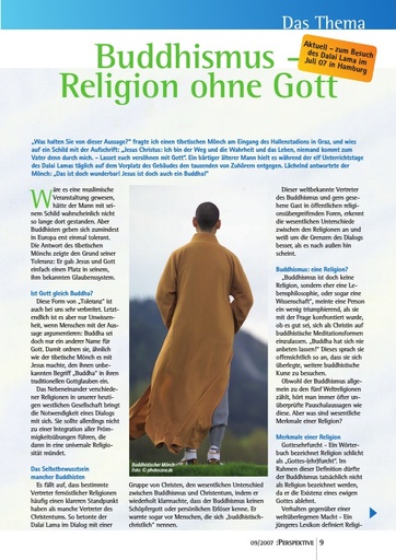 Perspektive 2007 09 buddhismus religion ohne gott