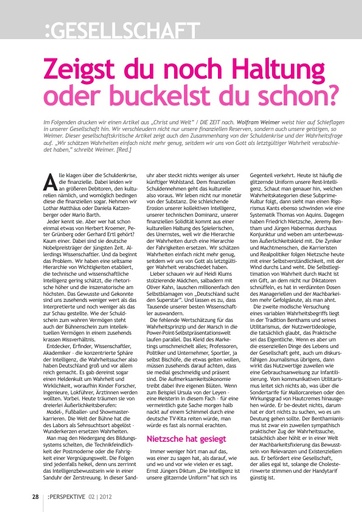 Perspektive 2012 02 zeigst du noch haltung oder buckelst du schon