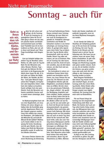 Perspektive 2005 07 sonntag auch fuer frauen