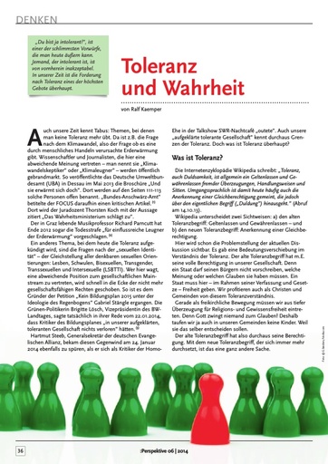 Perspektive 2014 06 toleranz und wahrheit