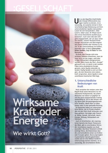 Perspektive 2011 07 wirksame kraft oder energie