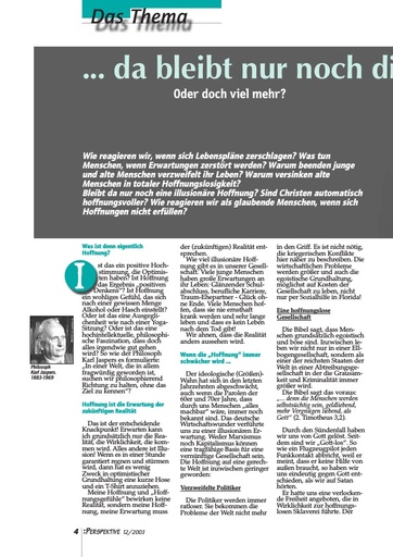 Perspektive 2003 12 da bleibt nur noch die hoffnung