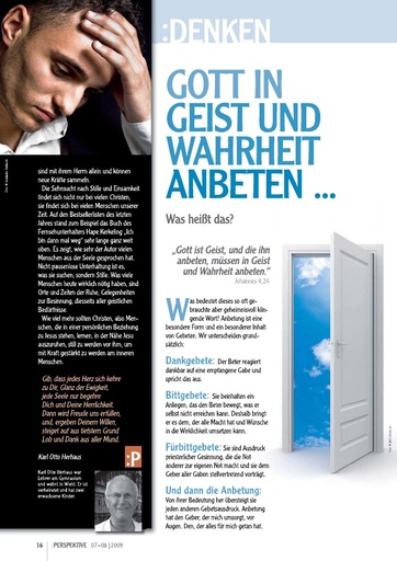 Perspektive 2009 07 gott in geist und wahrheit anbeten
