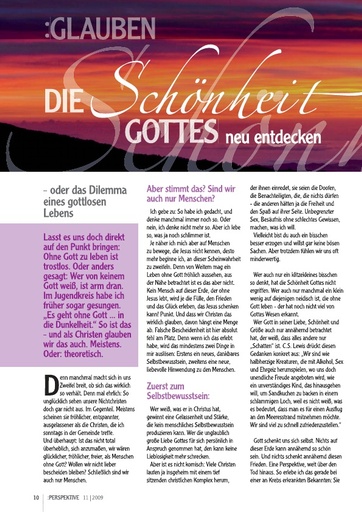 Perspektive 2009 11 die schoenheit gottes neu entdecken