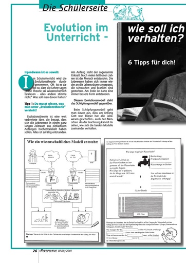 Perspektive 2001 07 evolution im unterricht