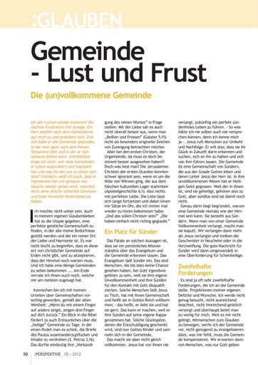Perspektive 2012 05 gemeinde lust und frust
