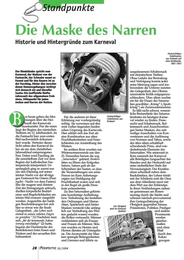 Perspektive 2004 02 die maske des narren