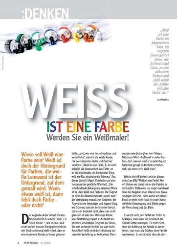 Perspektive 2009 01 weiss ist eine farbe