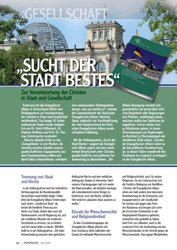 Perspektive 2009 09 sucht der stadt bestes