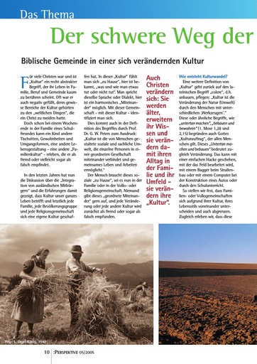 Perspektive 2005 05 der schwere weg der veraenderung