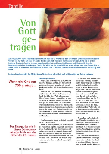 Perspektive 2005 11 von gott getragen