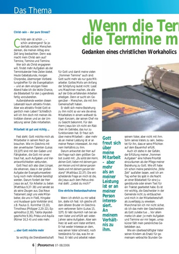 Perspektive 2006 07 wenn die termine fuer gott die termine mit gott abloesen