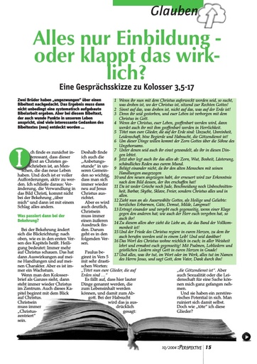 Perspektive 2004 10 alles nur einbildung