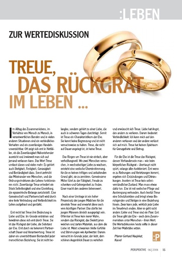 Perspektive 2008 06 treue das rueckrat im leben