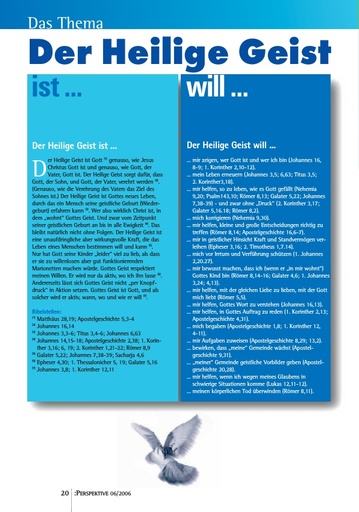 Perspektive 2006 06 der heilige geist ist