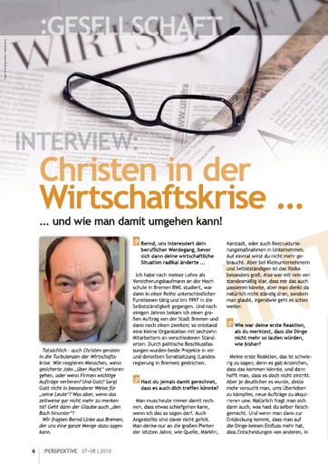 Perspektive 2010 07 christen in der wirtschaftskrise