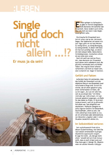 Perspektive 2010 11 single und doch nicht allein