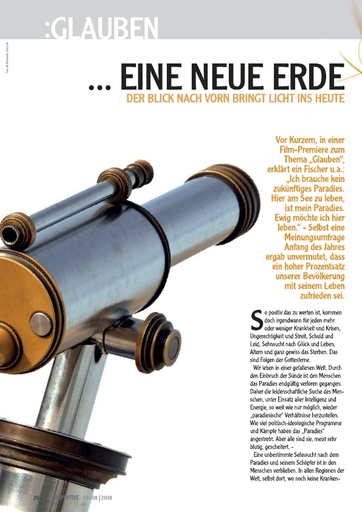 Perspektive 2008 07 eine neue erde