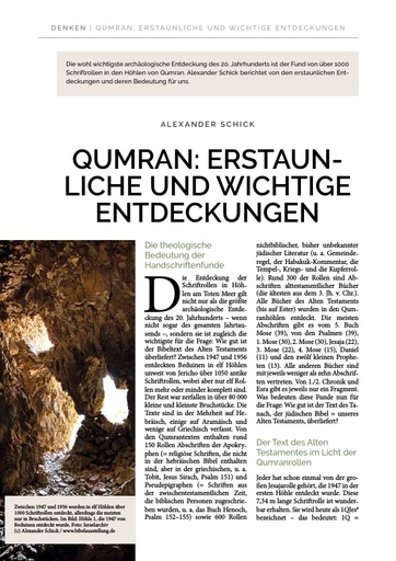 Perspektive 2019 01 Qumran - Erstaunliche und wichtige Entdeckungen