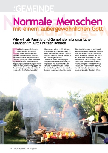Perspektive 2010 07 normale menschen mit einem aussergewoehnlichen gott