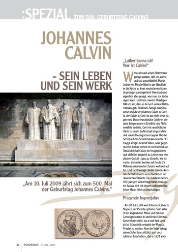Perspektive 2009 07 calvin sein leben und sein werk