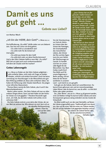 Perspektive 2014 01 damit es uns gut geht
