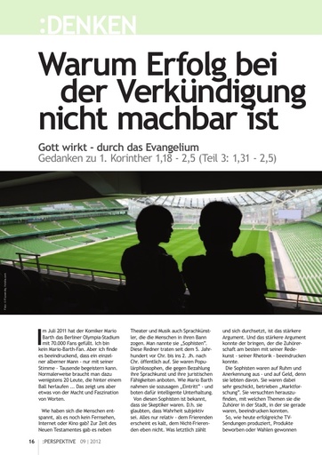 Perspektive 2012 09 warum erfolg bei der verkuendigung nicht machbar ist