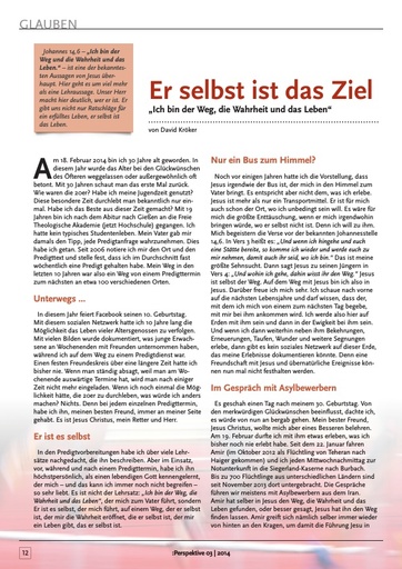 Perspektive 2014 03 er selbst ist das ziel