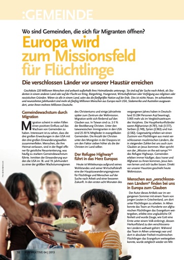 Perspektive 2013 04 europa wird zum missionsfeld fuer fluechtlinge