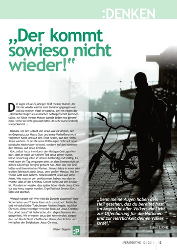 Perspektive 2011 12 der kommt sowieso nicht wieder