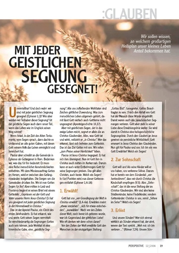Perspektive 2008 12 mit jeder geistlichen segnung gesegnet