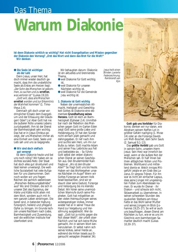 Perspektive 2006 12 warum diakonie so wichtig ist