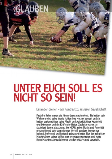 Perspektive 2009 05 unter euch soll es nicht so sein