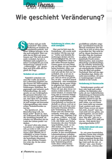 Perspektive 2003 04 wie geschieht veraenderung